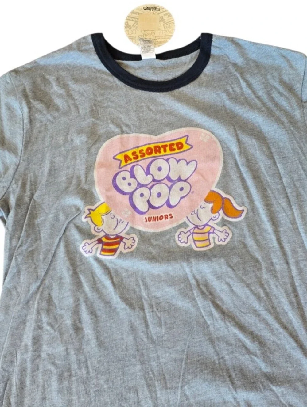 Tootsie Blow Pop Vintage Kids Light Gray Short Sleeve Graphic T-Shirt XL